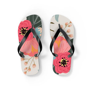  Groove Collection Hello Hawaii Flower Flip Flops ShoesSBlacksole