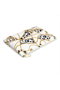 Groove Designer Collection (Black and White Animal Print + Tassels) Makeup Accessory Pouch