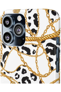 Groove Designer Collection (Black and White Animal Print + Tassels) Snap Phone Case