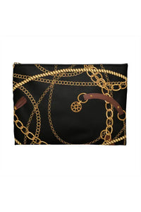 Groove Designer Collection (Gold + Leather) Makeup Accessory Pouch