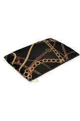 Groove Designer Collection (Gold + Leather) Makeup Accessory Pouch
