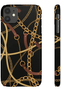 Groove Designer Collection (Gold + Leather) Snap Phone Case