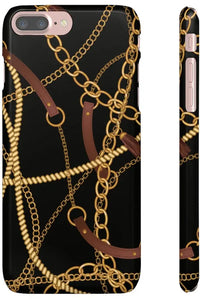 Groove Designer Collection (Gold + Leather) Snap Phone Case