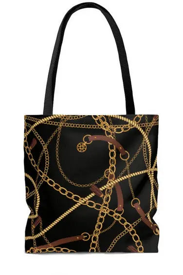 Groove Designer Collection (Gold + Leather) Tote Bag