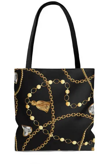 Groove Designer Collection (Gold + Leather) Tote Bag