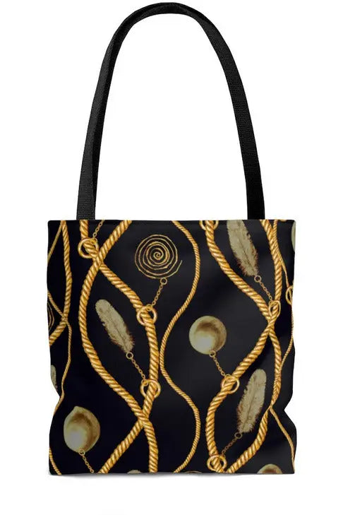 Groove Designer Collection (Pearls + Feathers) Tote Bag
