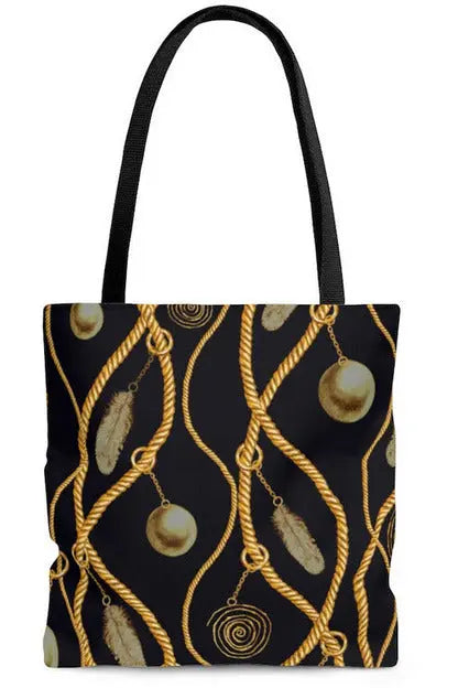 Groove Designer Collection (Pearls + Feathers) Tote Bag