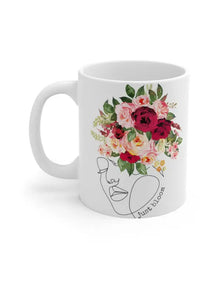 JUST BLOOM Bouquet White Coffee Mug 11oz