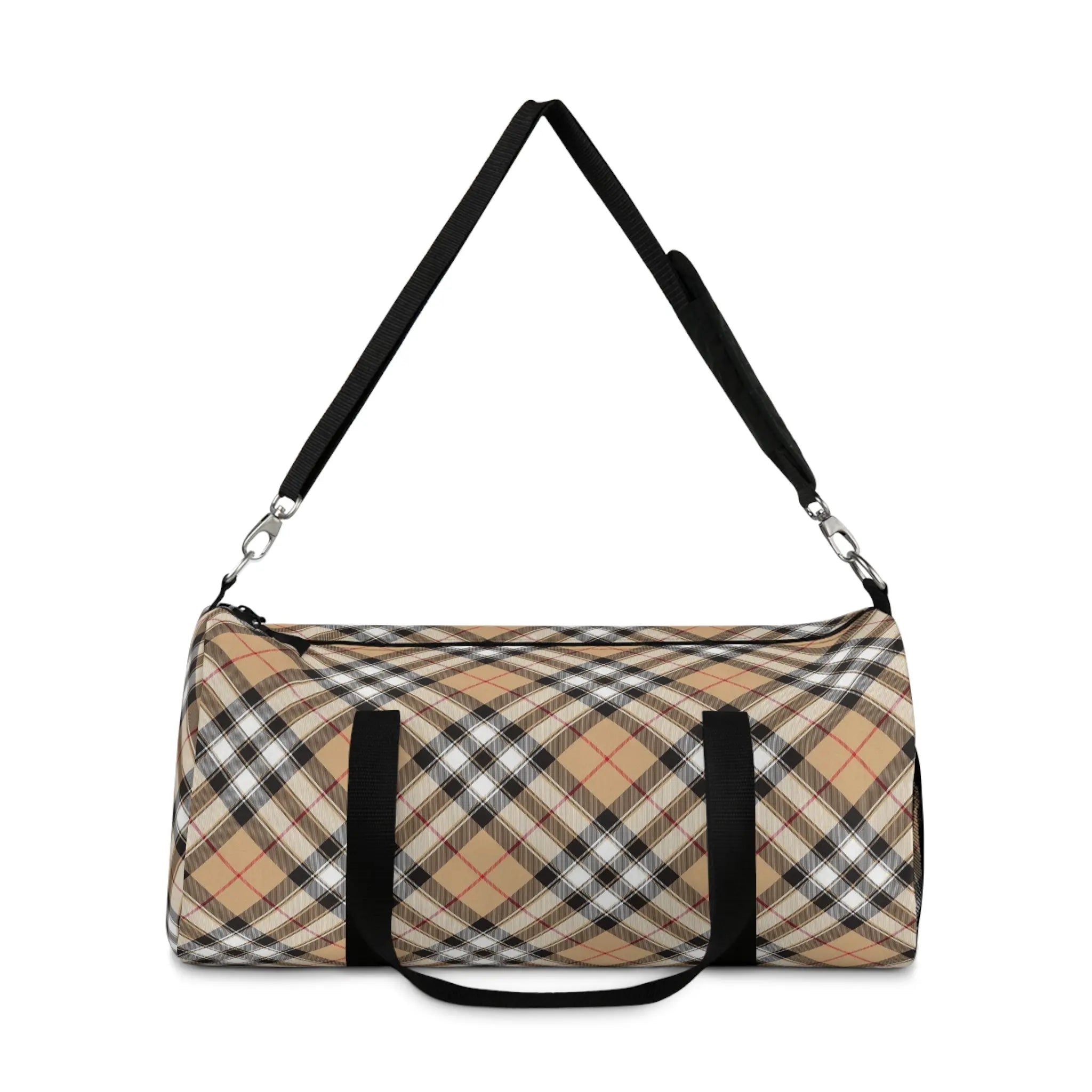  Copy of Groove Collection in Plaid (Red Stripe) Duffel Bag, Travel and Overnight Bag BagsLarge