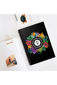 THE HAPPY BITCH (Pitch Black) Female Empowerment Spiral Notebook - Ruled Line