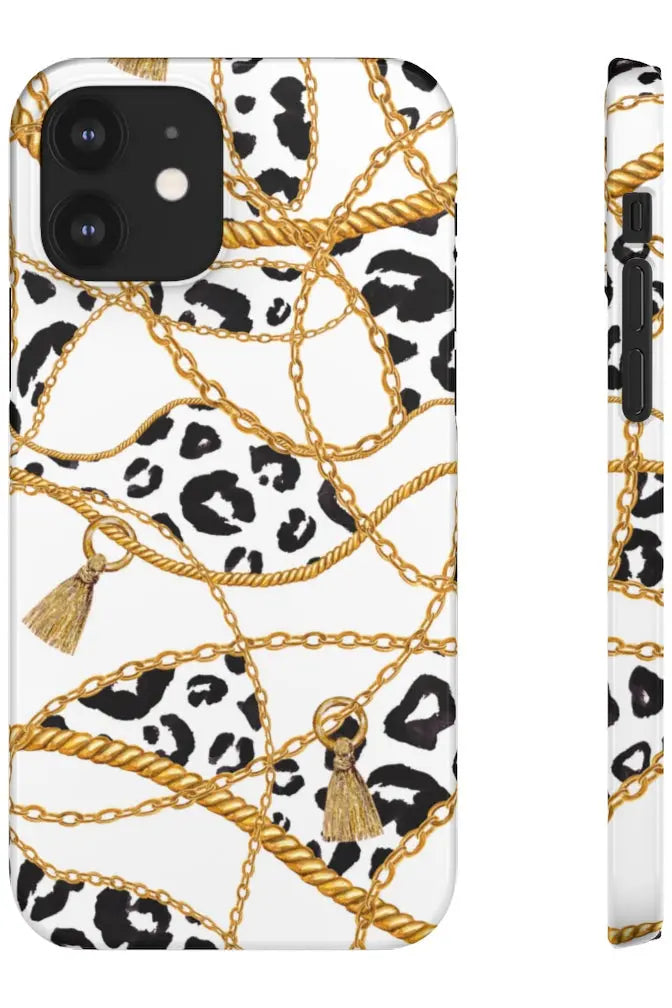 Groove Designer Collection (Black and White Animal Print + Tassels) Snap Phone Case