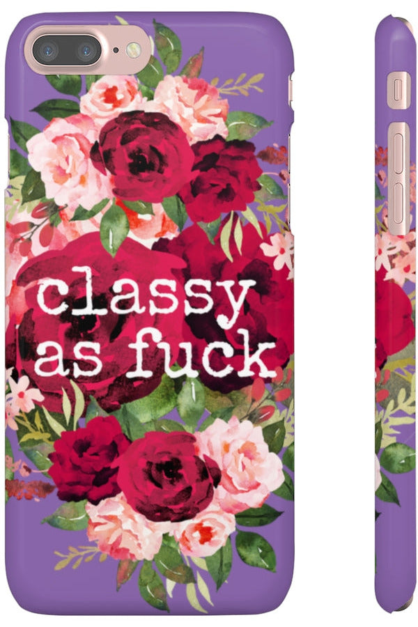 CLASSY AS FUCK (Grape) Pro-Aging Feminist Snap Phone Case