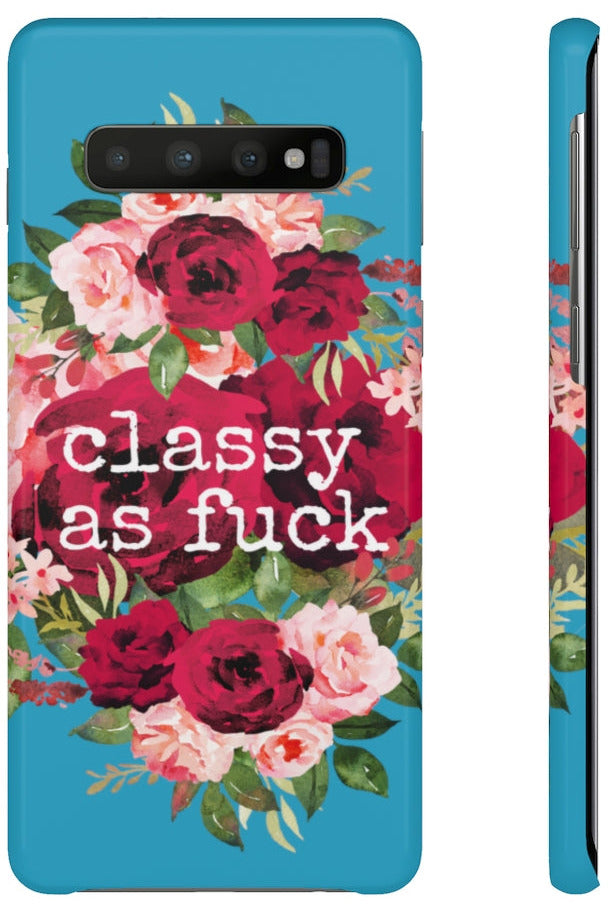 CLASSY AS FUCK (Turquoise) Pro-Aging Feminist Snap Phone Case