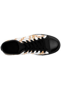 Designer Collection (Chains for Days) Pearl White Women's Low Top Canvas Shoes