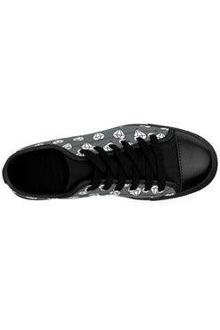 Shine Like a Diamond (Pattern) Dark Grey Women's Low Top Canvas Shoes