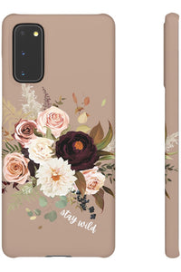 BOHO STAY WILD Collection (Dark Bloom) Mocha Snap Phone Case