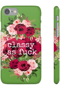 CLASSY AS FUCK (Apple Green) Pro-Aging Feminist Snap Phone Case