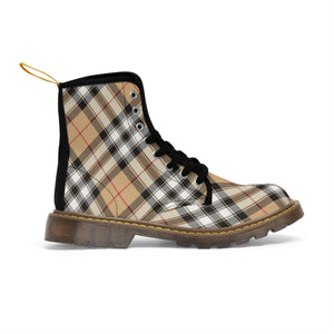 The Designer Collection in Plaid (Red Stripe) Women's Canvas Boots