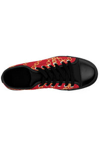 Designer Collection (Chains for Days) Lipstick Red Women's Low Top Canvas Shoes