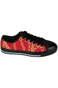 Designer Collection (Chains for Days) Lipstick Red Women's Low Top Canvas Shoes