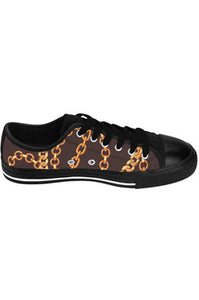 Designer Collection (Chains for Days) Chocolate Brown Women's Low Top Canvas Shoes