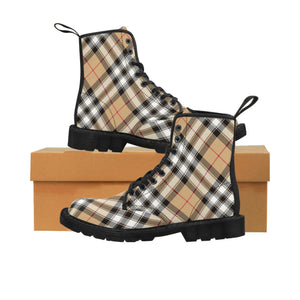 The Designer Collection in Plaid (Red Stripe) Women's Canvas Boots
