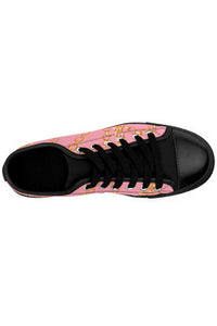 Designer Collection (Chains for Days) Petal Pink Women's Low Top Canvas Shoes - The Middle Aged Groove