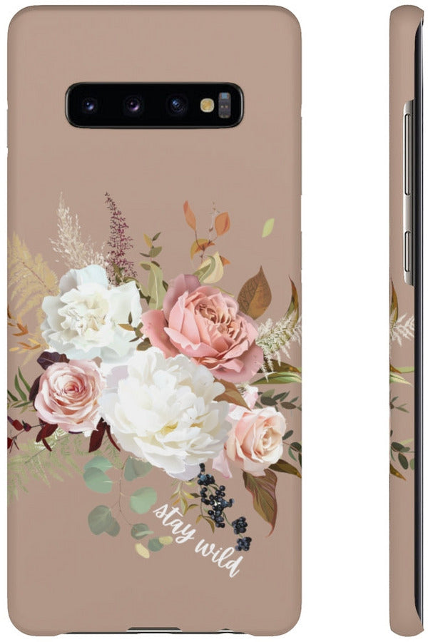 BOHO STAY WILD Collection (Light Bloom) Mocha Snap Phone Case