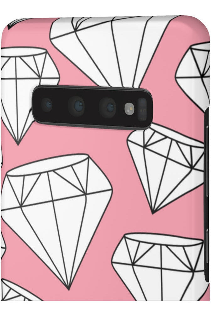 SHINE LIKE A DIAMOND (Large Pattern) Petal Pink Snap Phone Case
